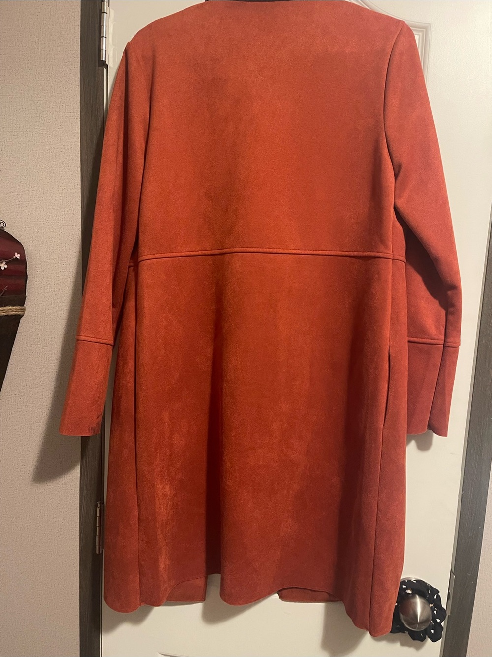 PREMISE Rust Open-Front Long Coat - Picture 2 of 3